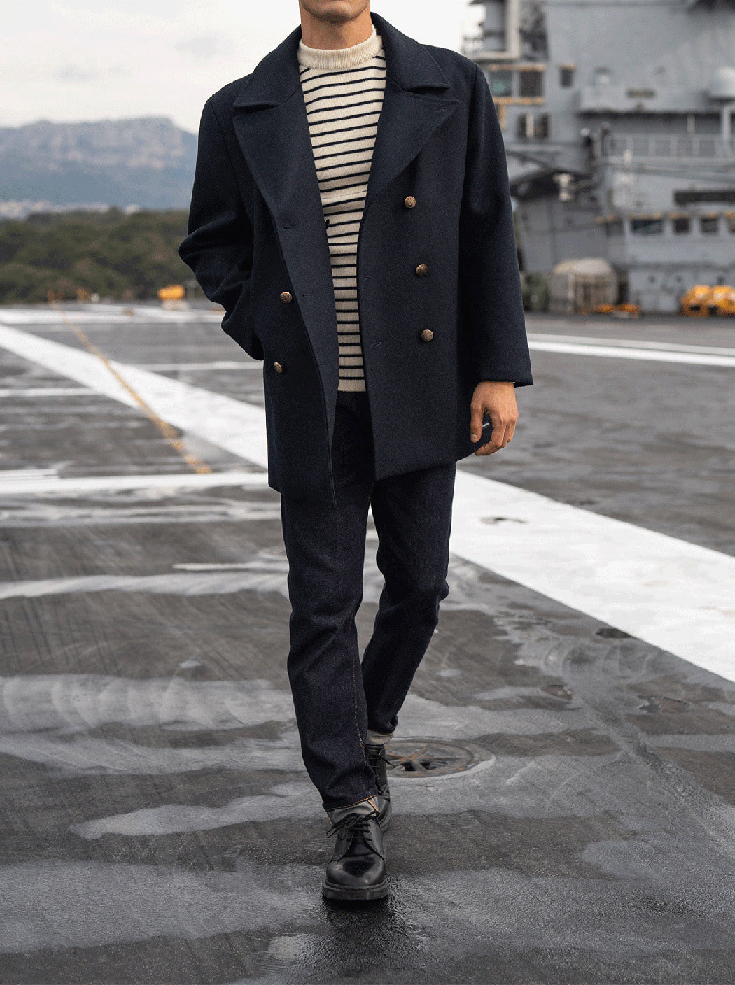 Caban en drap de laine « Bougainville »