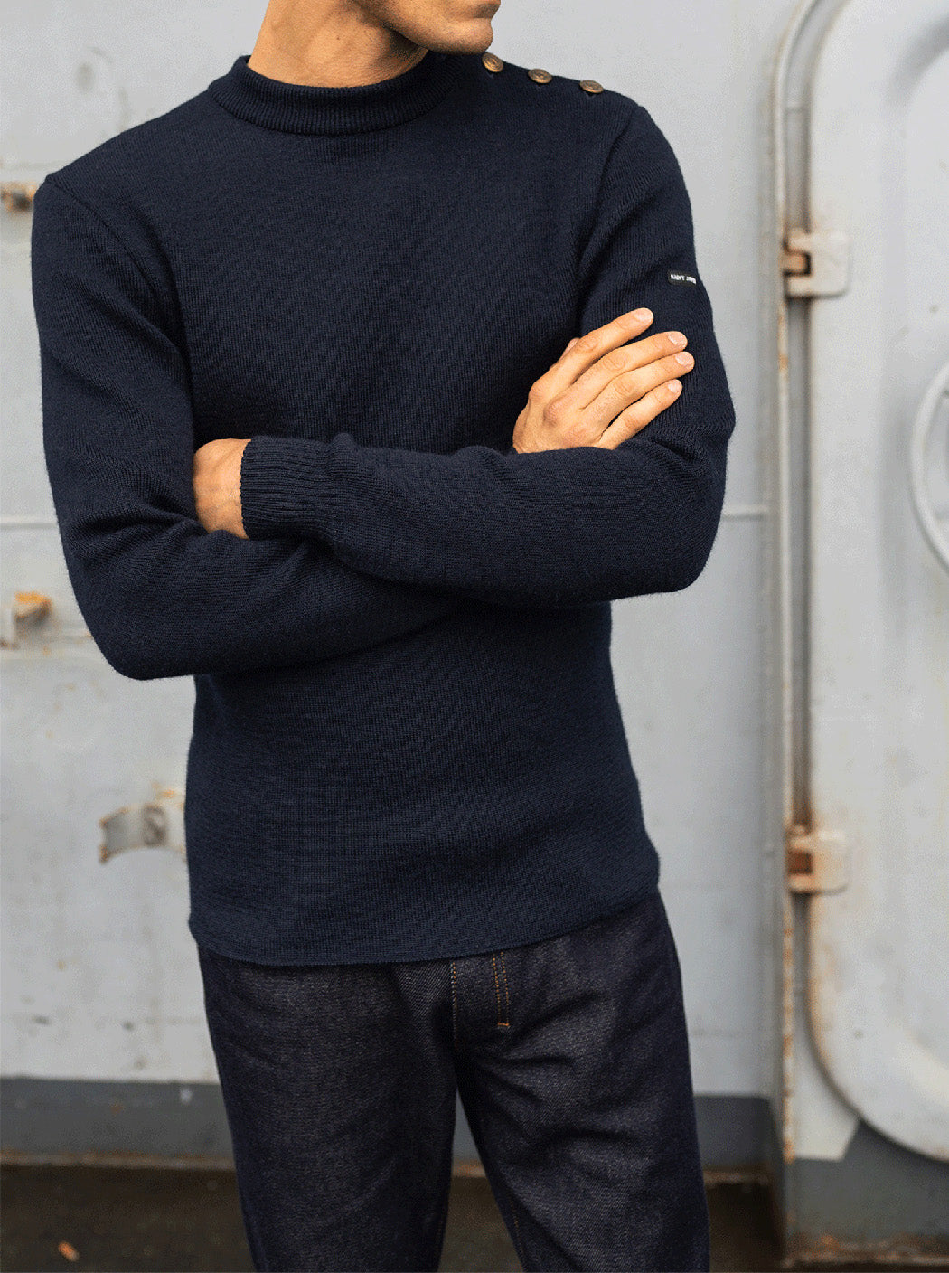 Pull marin uni « Compas »