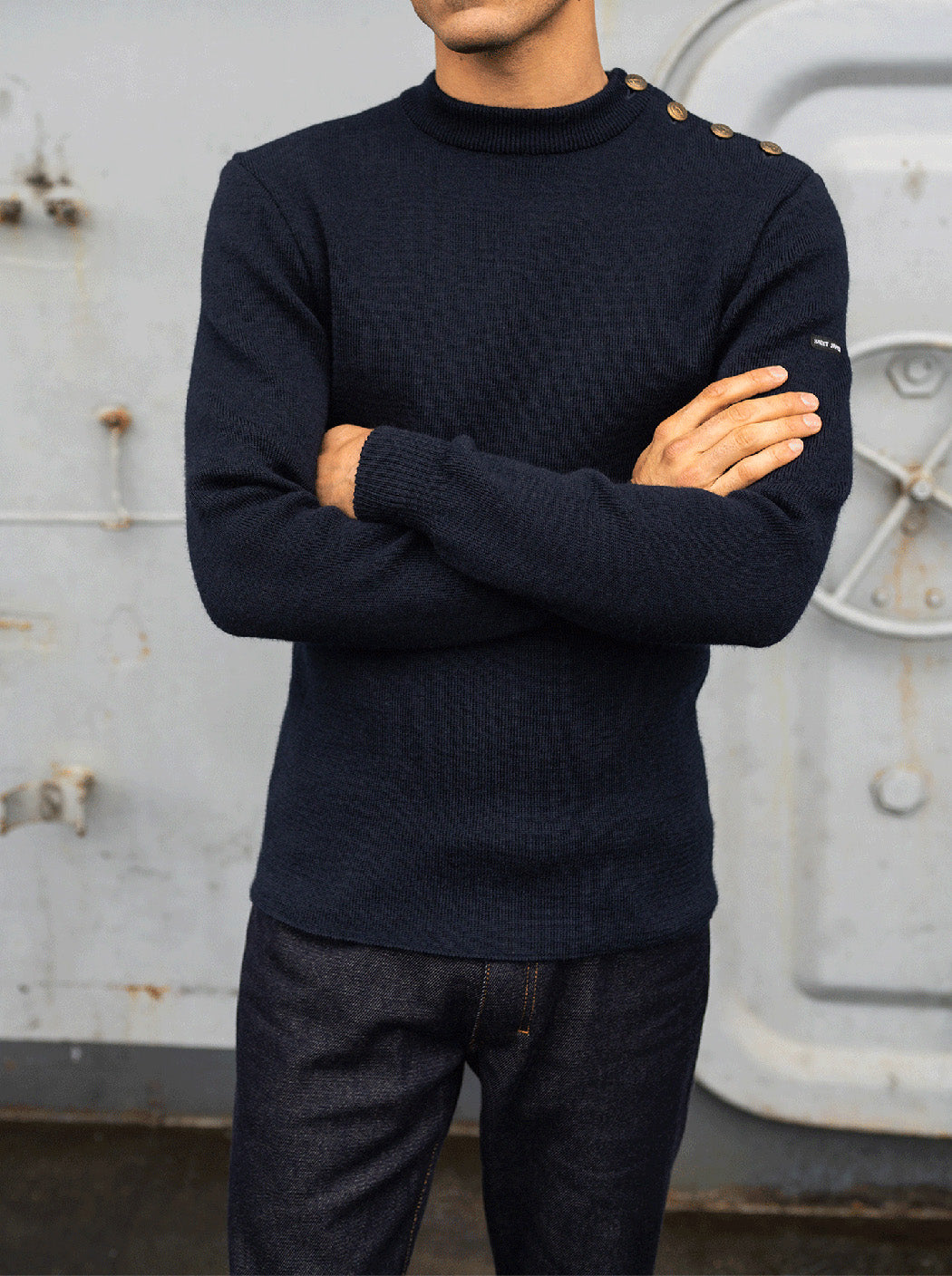Pull marin uni « Compas »