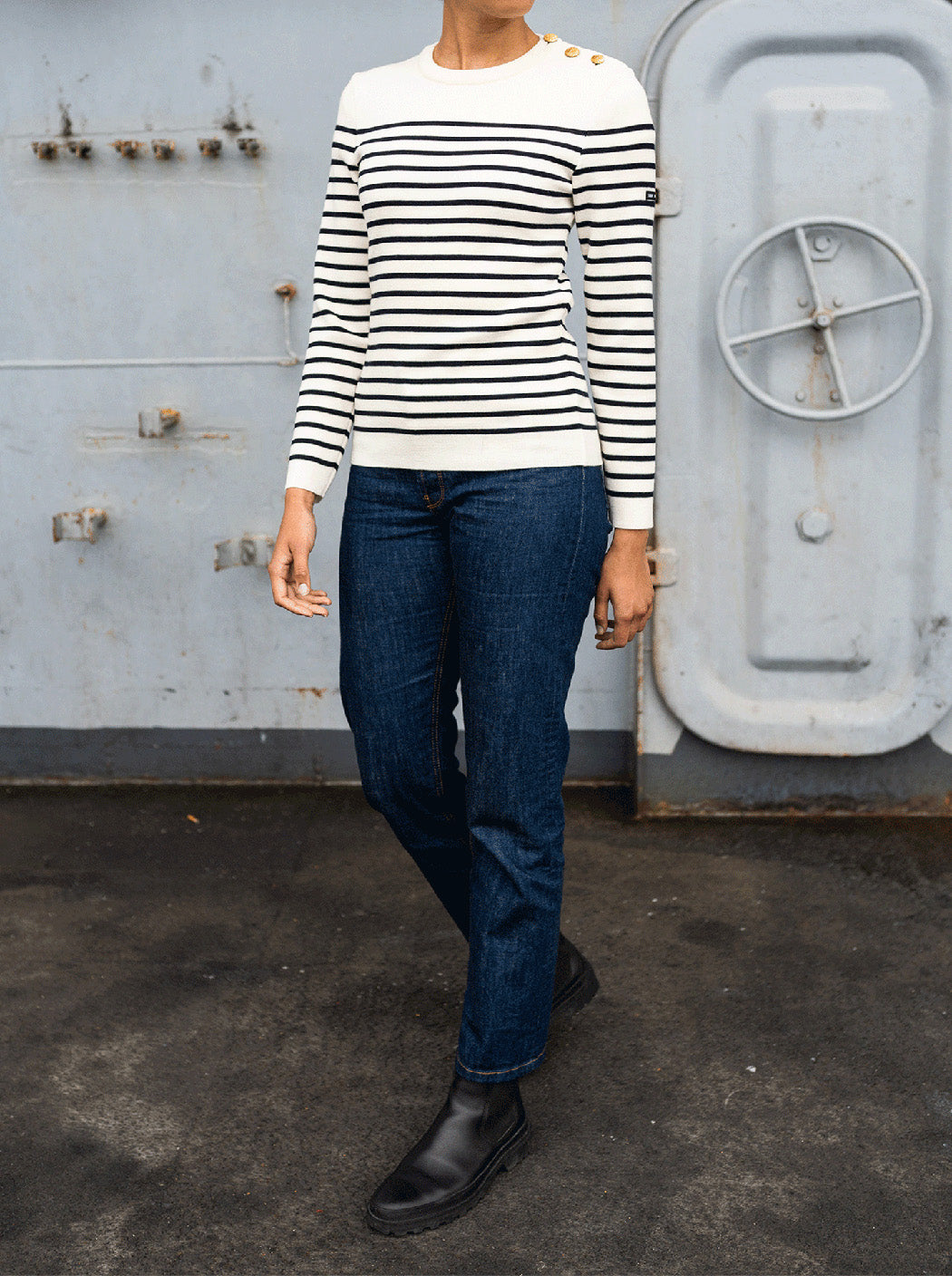 Pull marin rayé « Astrolabe »