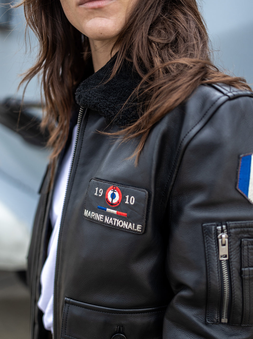 Blouson en cuir « Aéronautique navale »