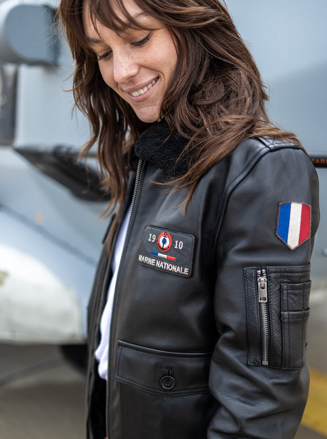 Blouson en cuir « Aéronautique navale »