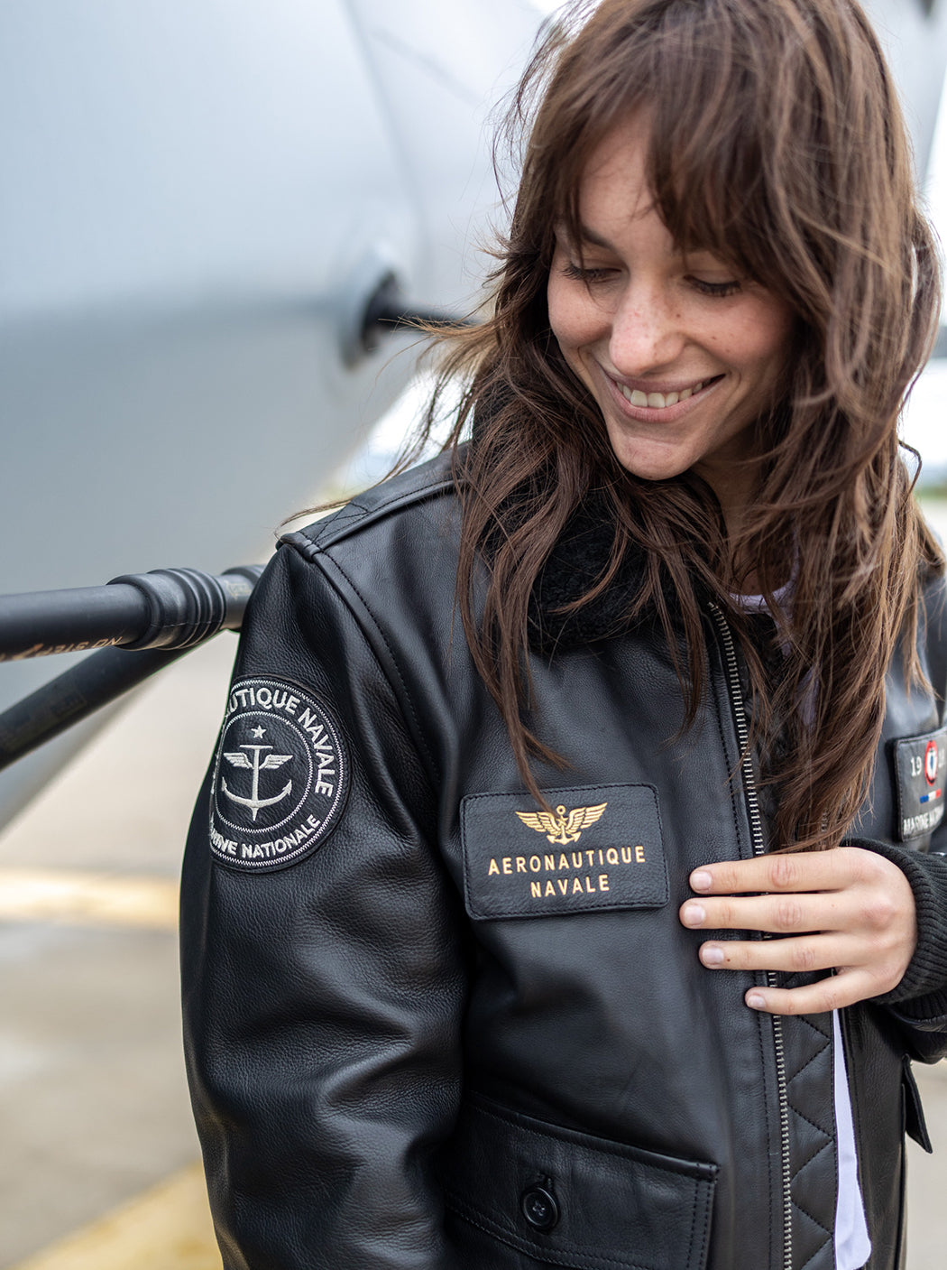 Blouson en cuir « Aéronautique navale »
