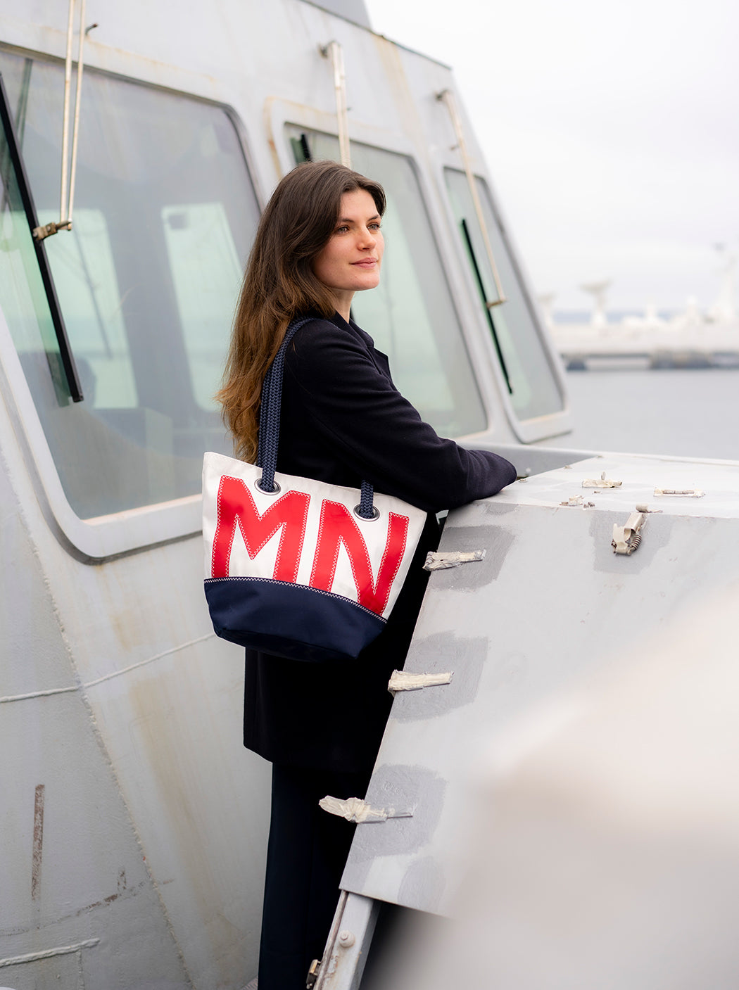Sac à main en voile et toile « Texel »