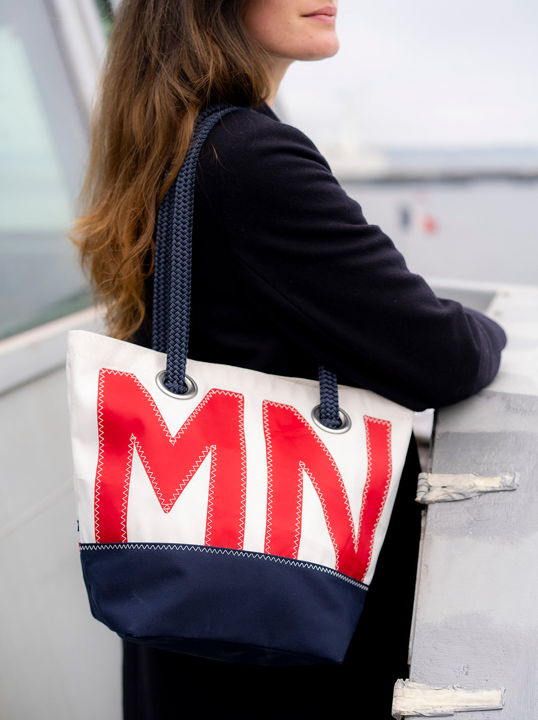 Sac à main en voile et toile « Texel »