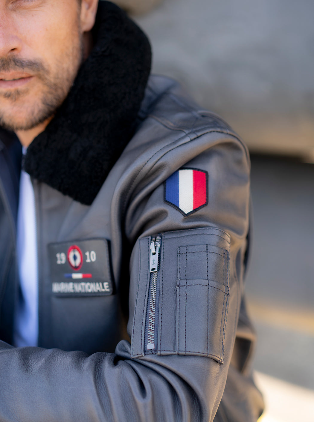 Blouson en cuir « Paul Teste »