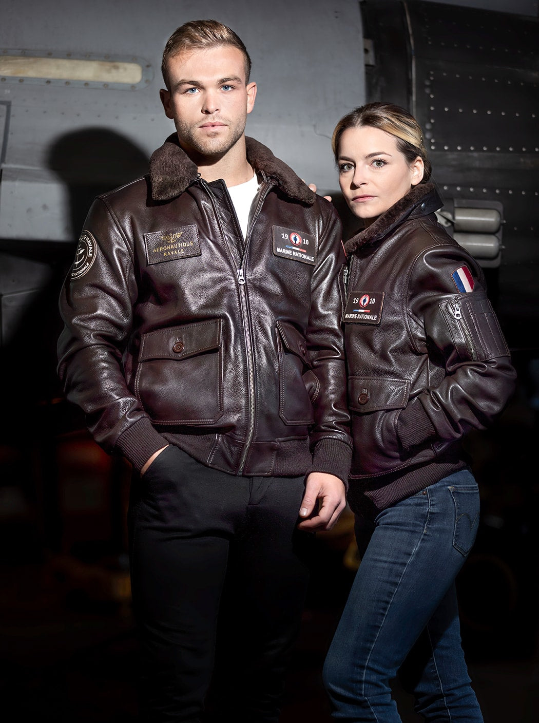 Blouson en cuir « Aéronautique navale »