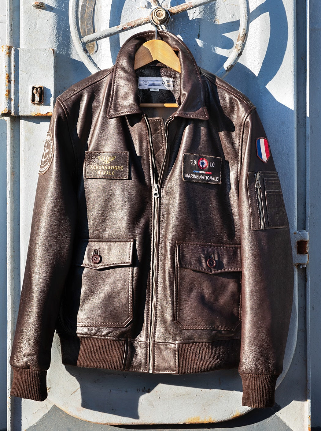 Blouson en cuir « Aéronautique navale »