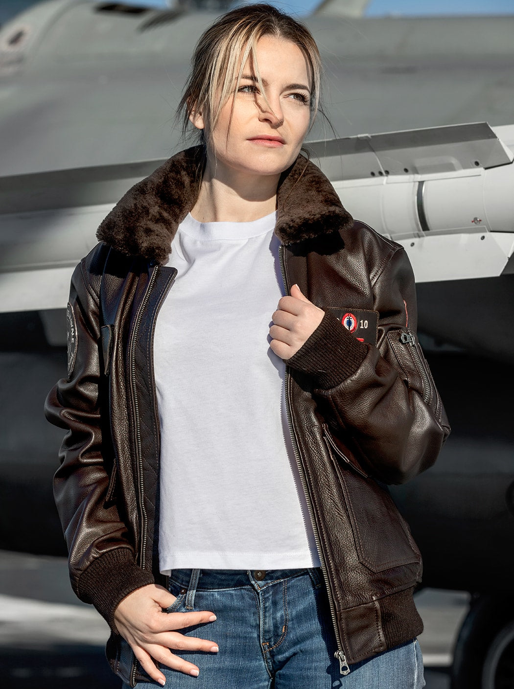 Blouson en cuir « Aéronautique navale »