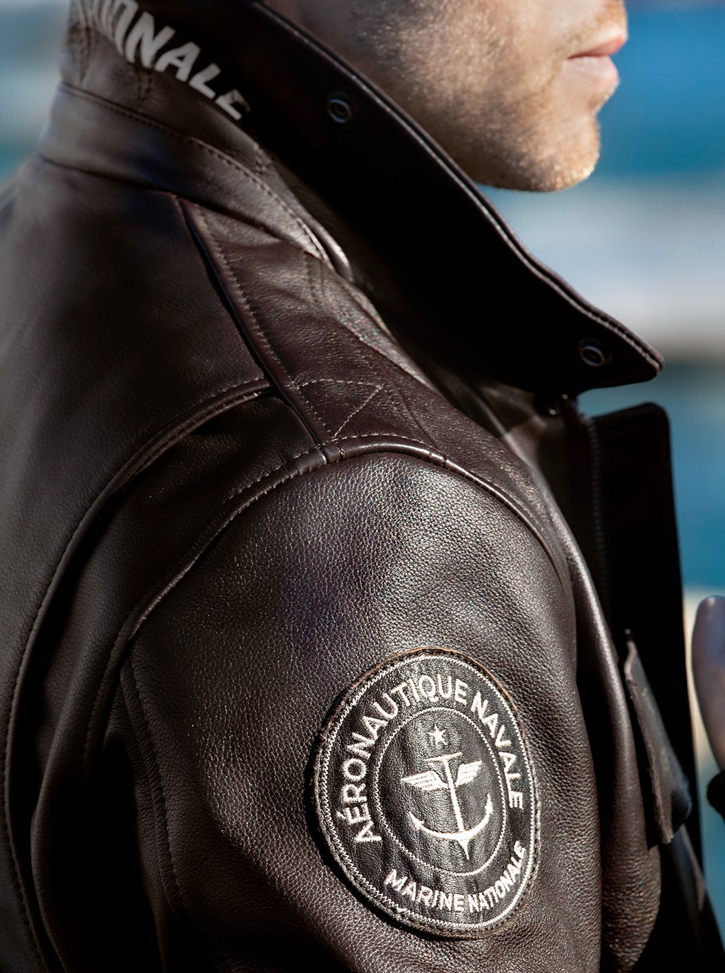 Blouson en cuir « Aéronautique navale »