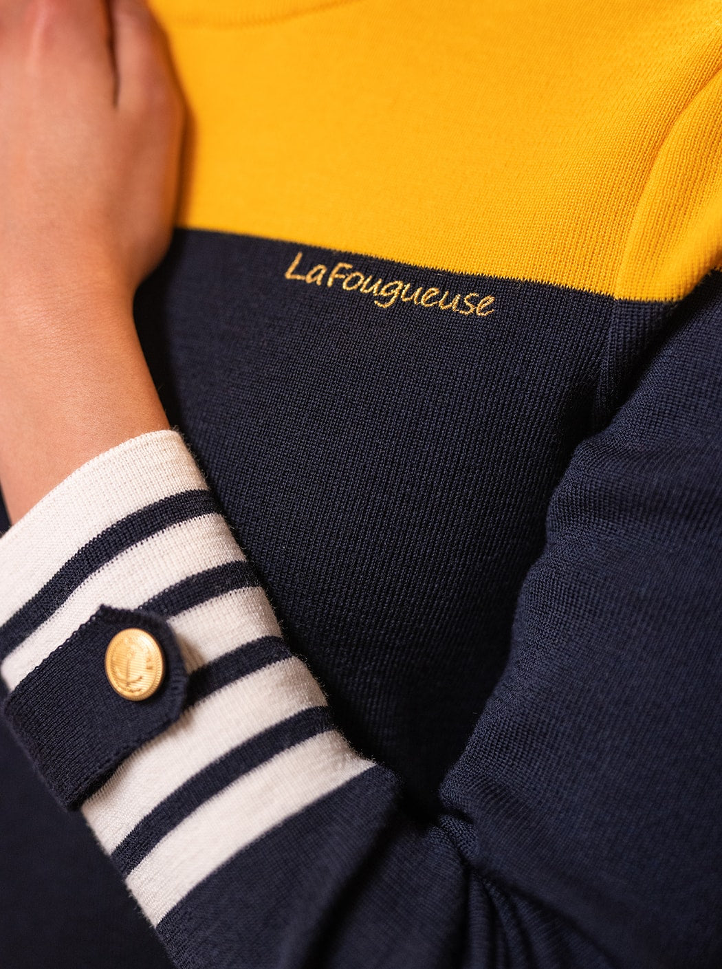 Pull « La Fougueuse » #couleur_Jaune – Marine