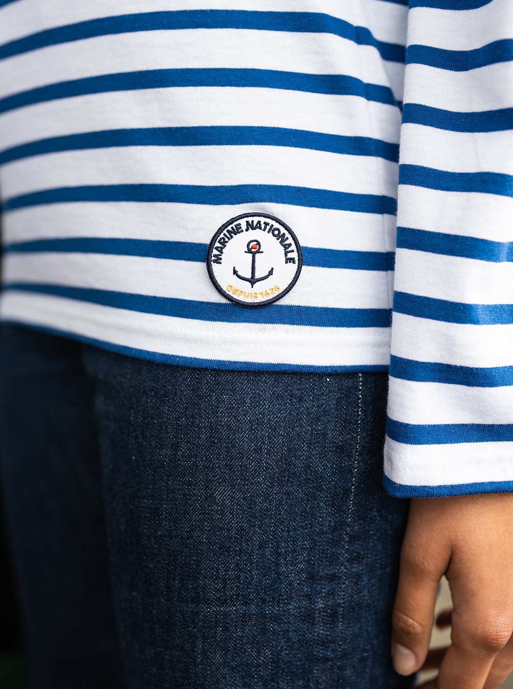 Marinière « Patrouilleur » #couleur_Marine – Neige