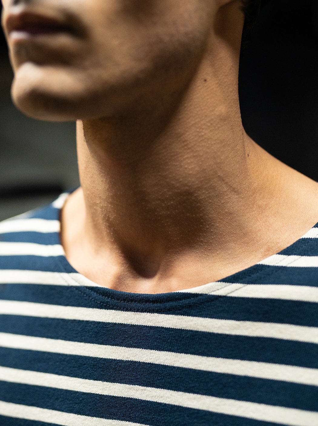 Marinière « Sous-marin » #couleur_Marine – Écru