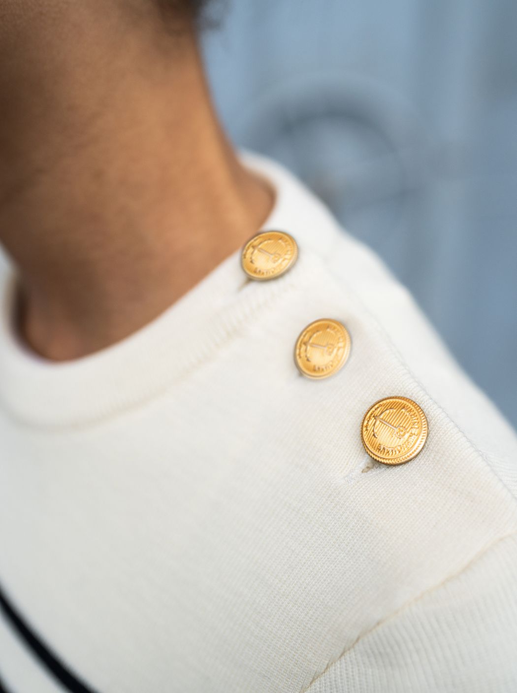 Pull marin rayé « Astrolabe » #couleur_Marine – Écume