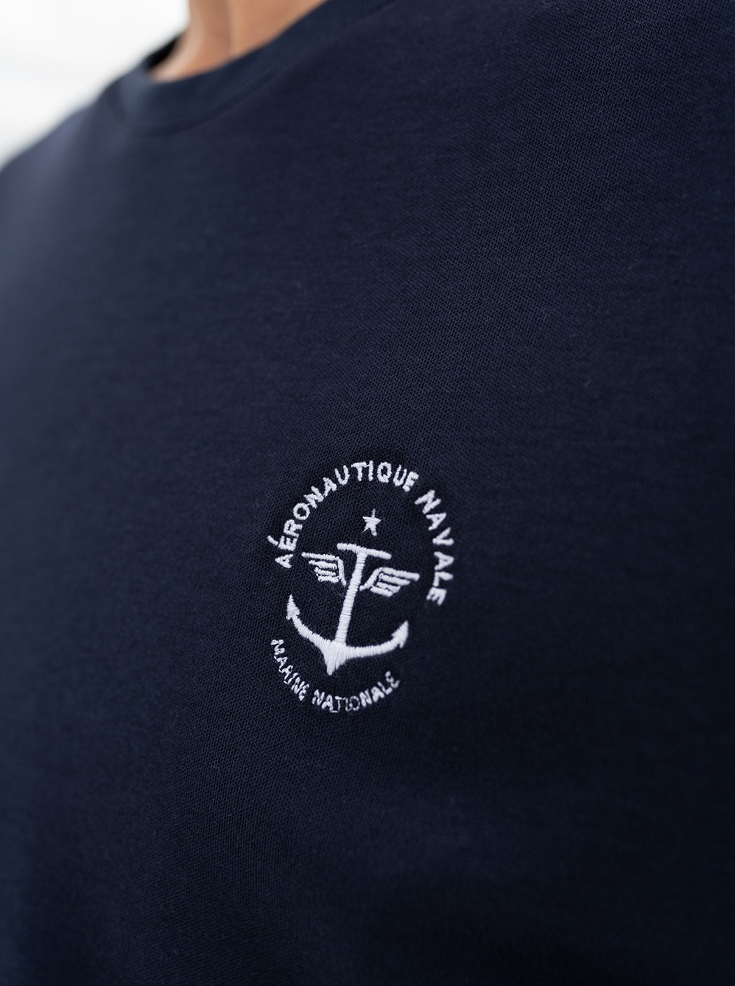 Tee-shirt brodé « Aéronavale » #couleur_Océan