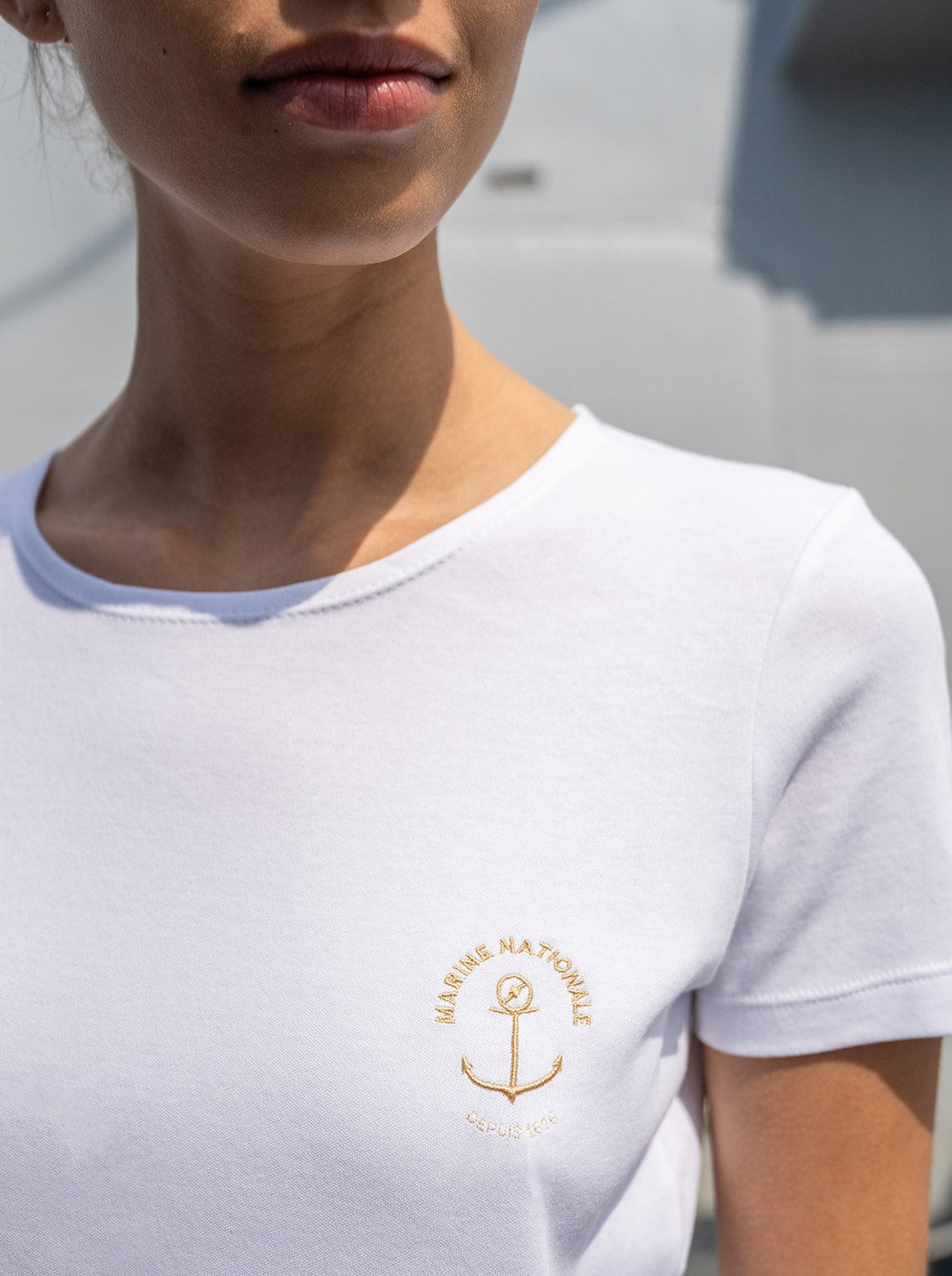 Tee-shirt brodé « La Royale » #couleur_Blanc