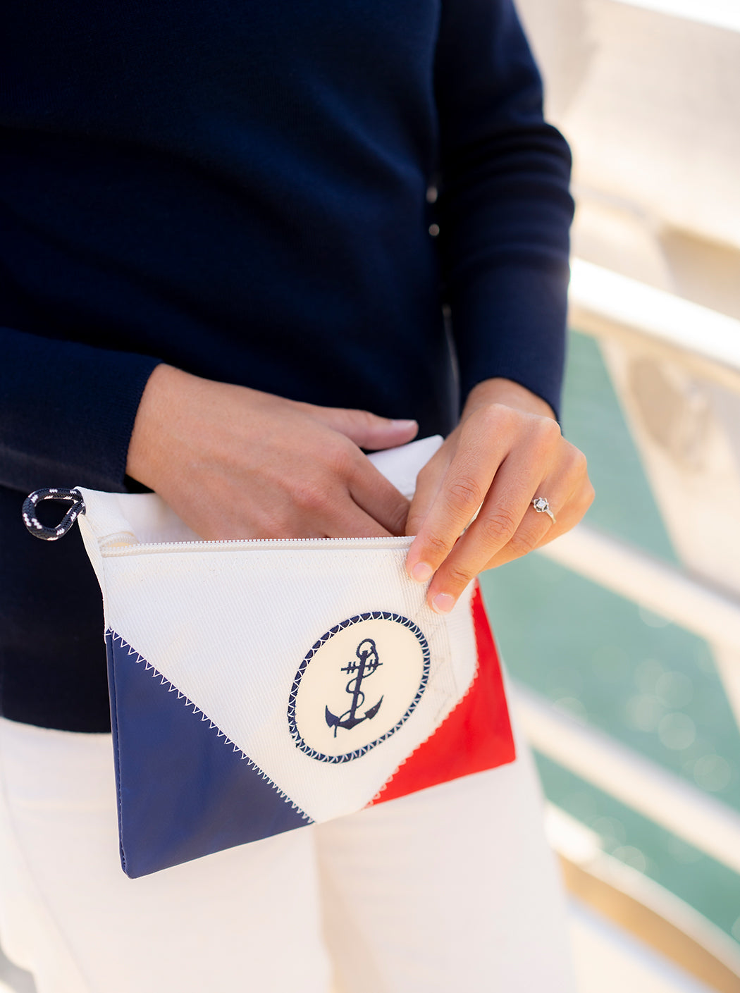 Pochette en voile « Traversée »