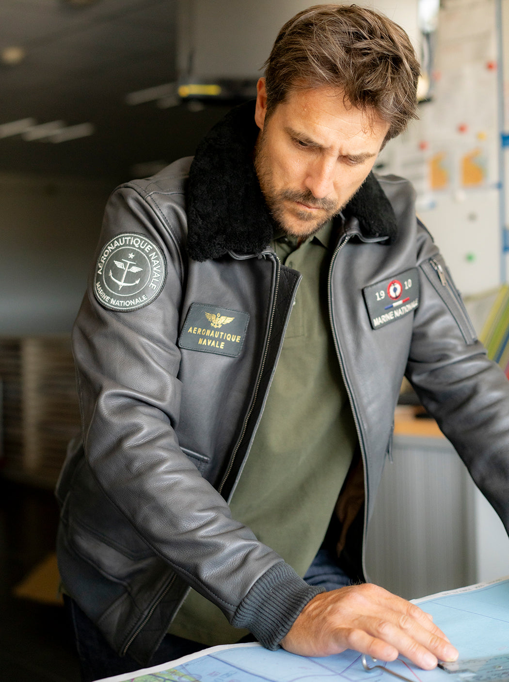 Blouson en cuir « Paul Teste »
