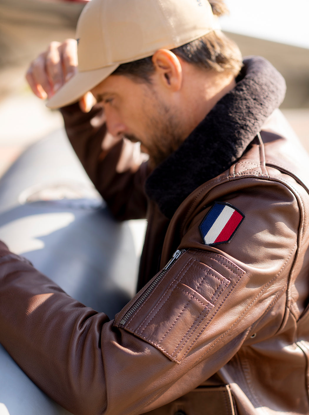 Blouson en cuir « Paul Teste »